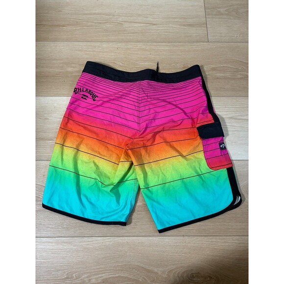 Billabong Men's Swim Trunks Rainbow Ombre Board Shorts Size 34 - Picture 5 of 6